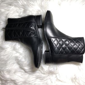 Black Leather aquatalia booties